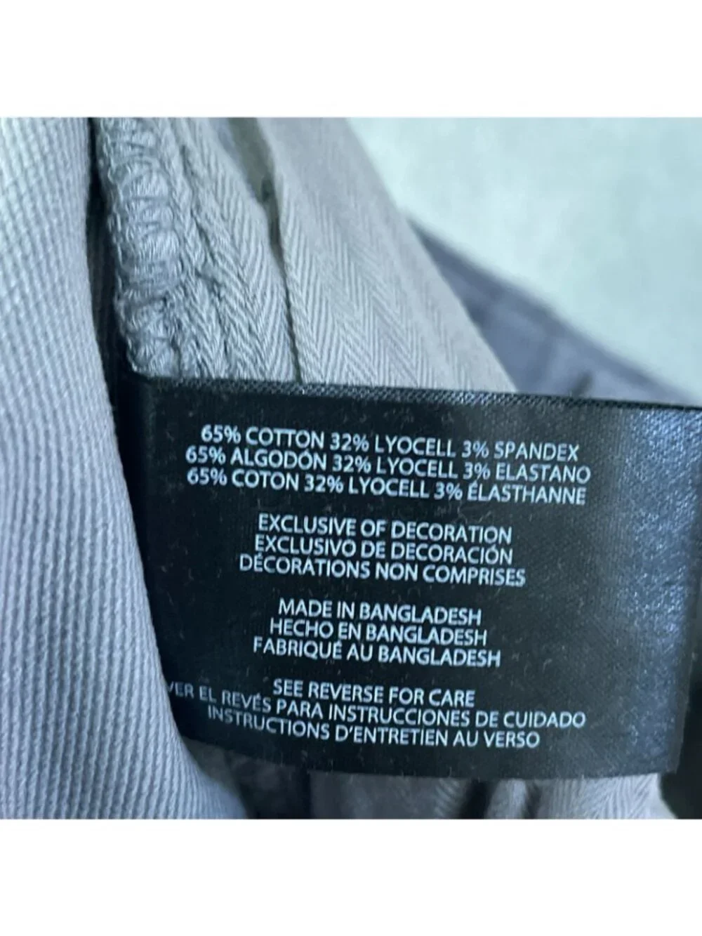 NWOT Banana Republic Men's 34x34 Slim Fit Gray Chino Pants Cotton Blend